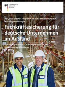 Cover der Publikation "Fachkräftesicherung für deutsche Unternehmen im Ausland"