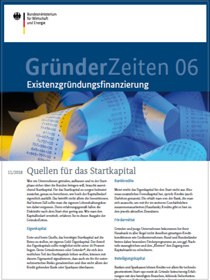 Cover der Publikation "GründerZeiten Nr. 06: Existenzgründungsfinanzierung"