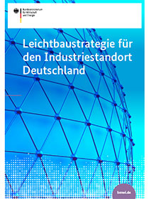 Cover der Publikation "Leichtbaustrategie für den Industriestandort Deutschland"